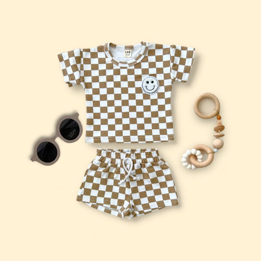 Checkered Smiley Set